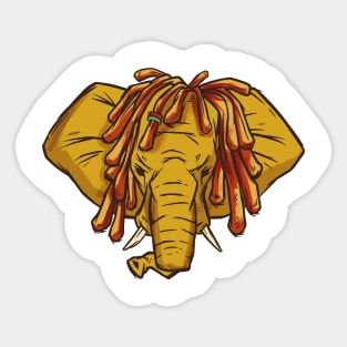 Dreadlock elephant Sticker